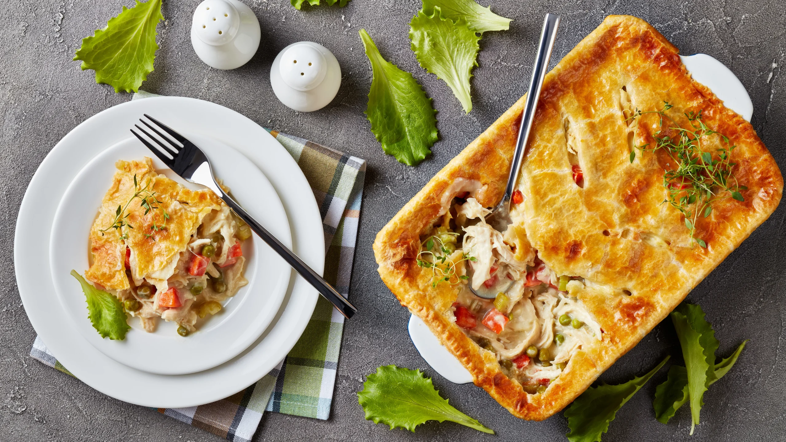 Chicken pot pie with crescent rolls