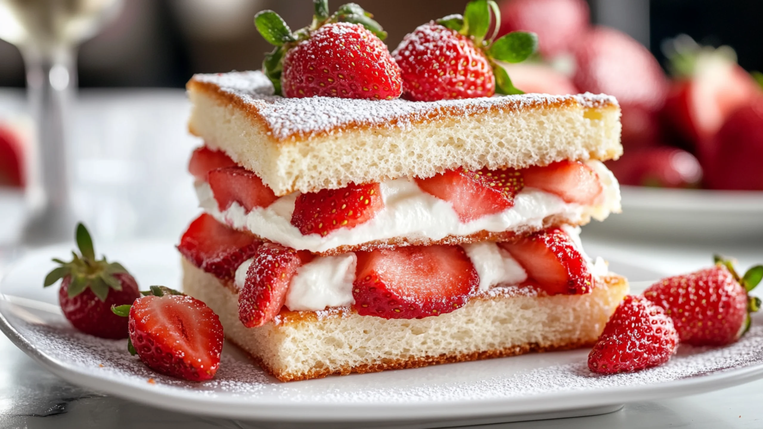 Strawberry sandwich