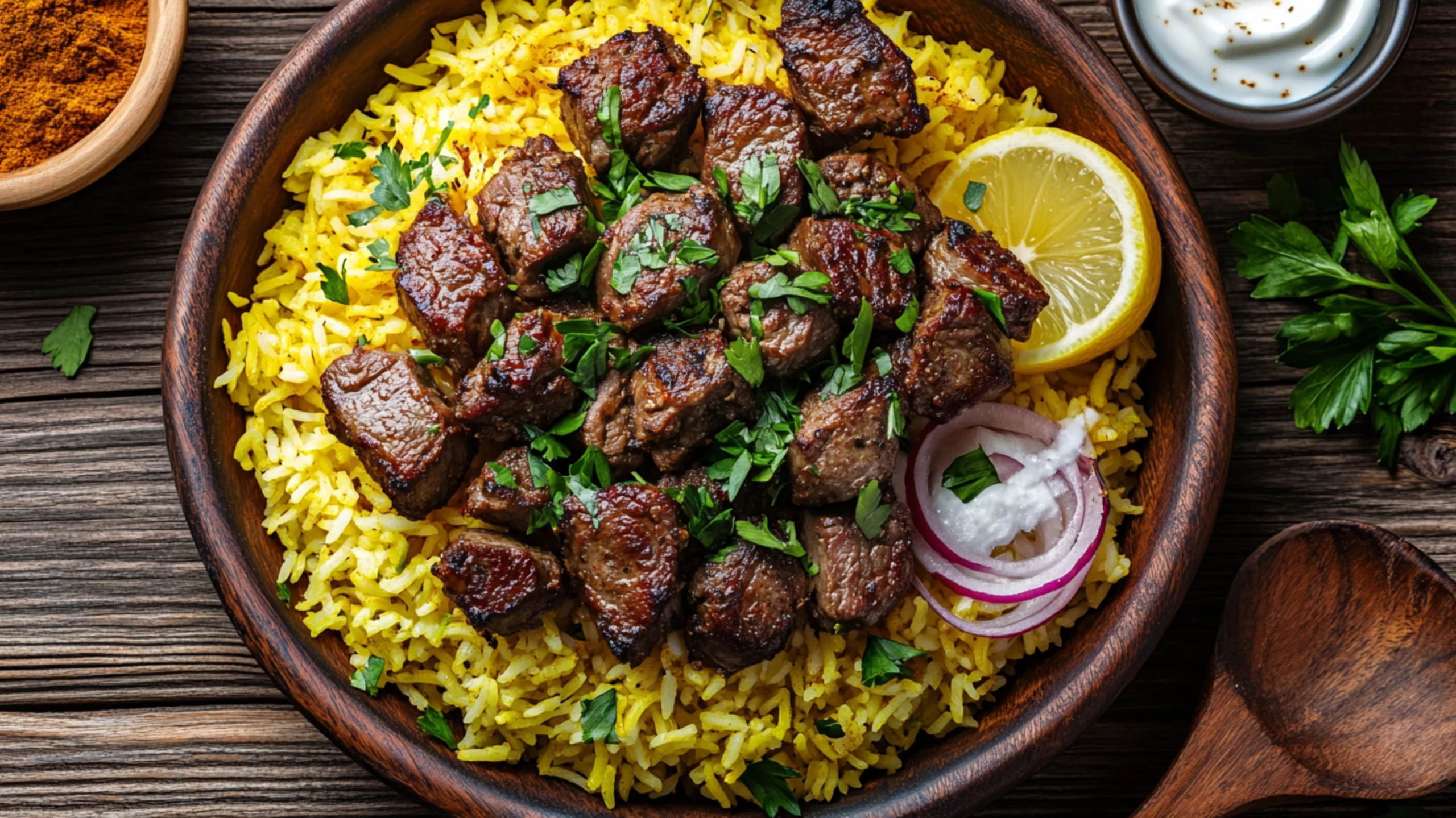 Lamb over rice