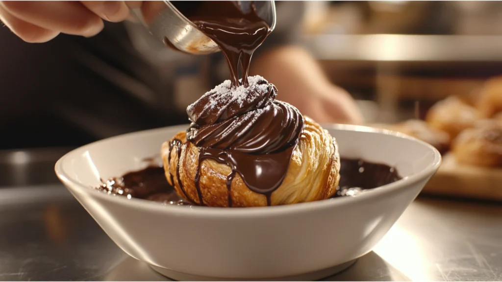 Serving Nutella Croissant