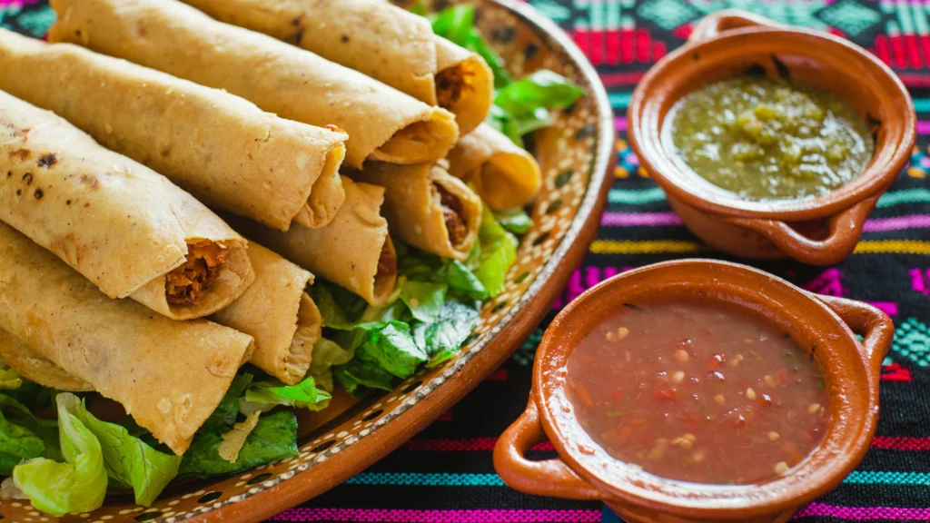 Serving Flautas de Pollo