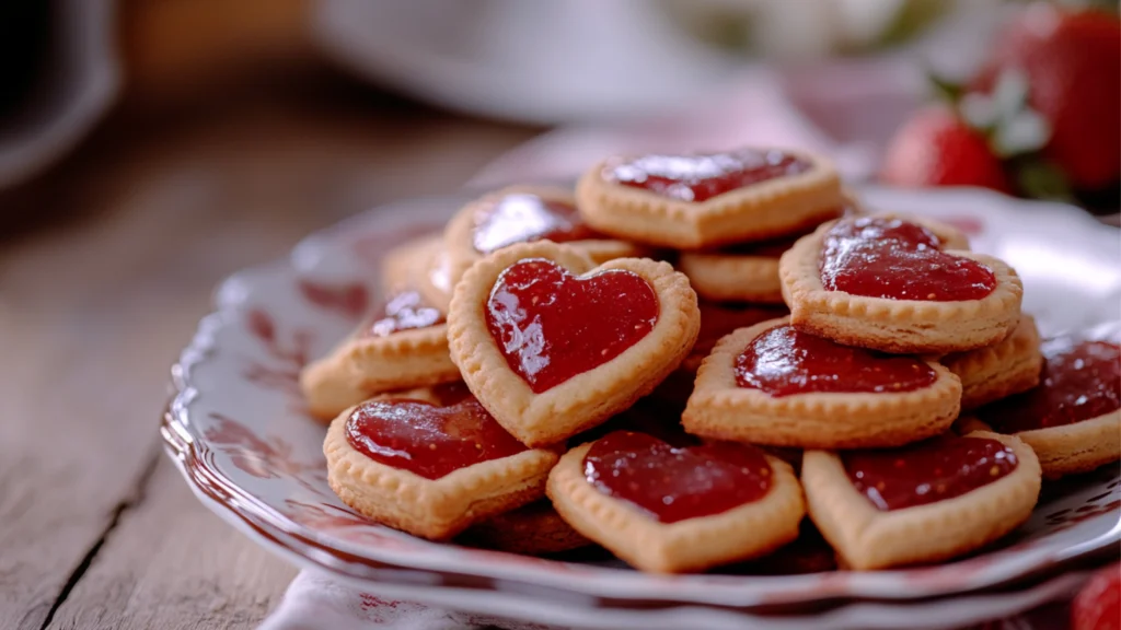 Serving Strawberry Jam Cookies