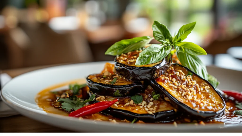 Serving Thai Aubergine Recipe