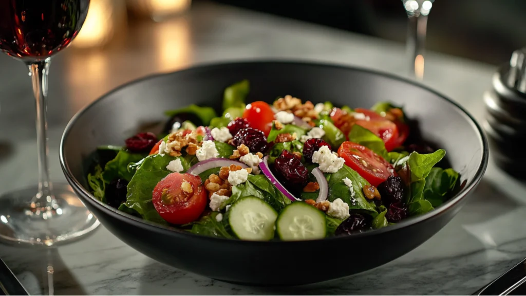 Serving Mesclun Salad