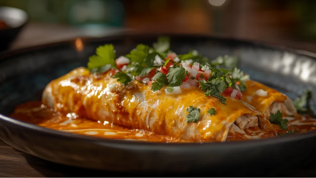 Serving Enchiladas Rancheras