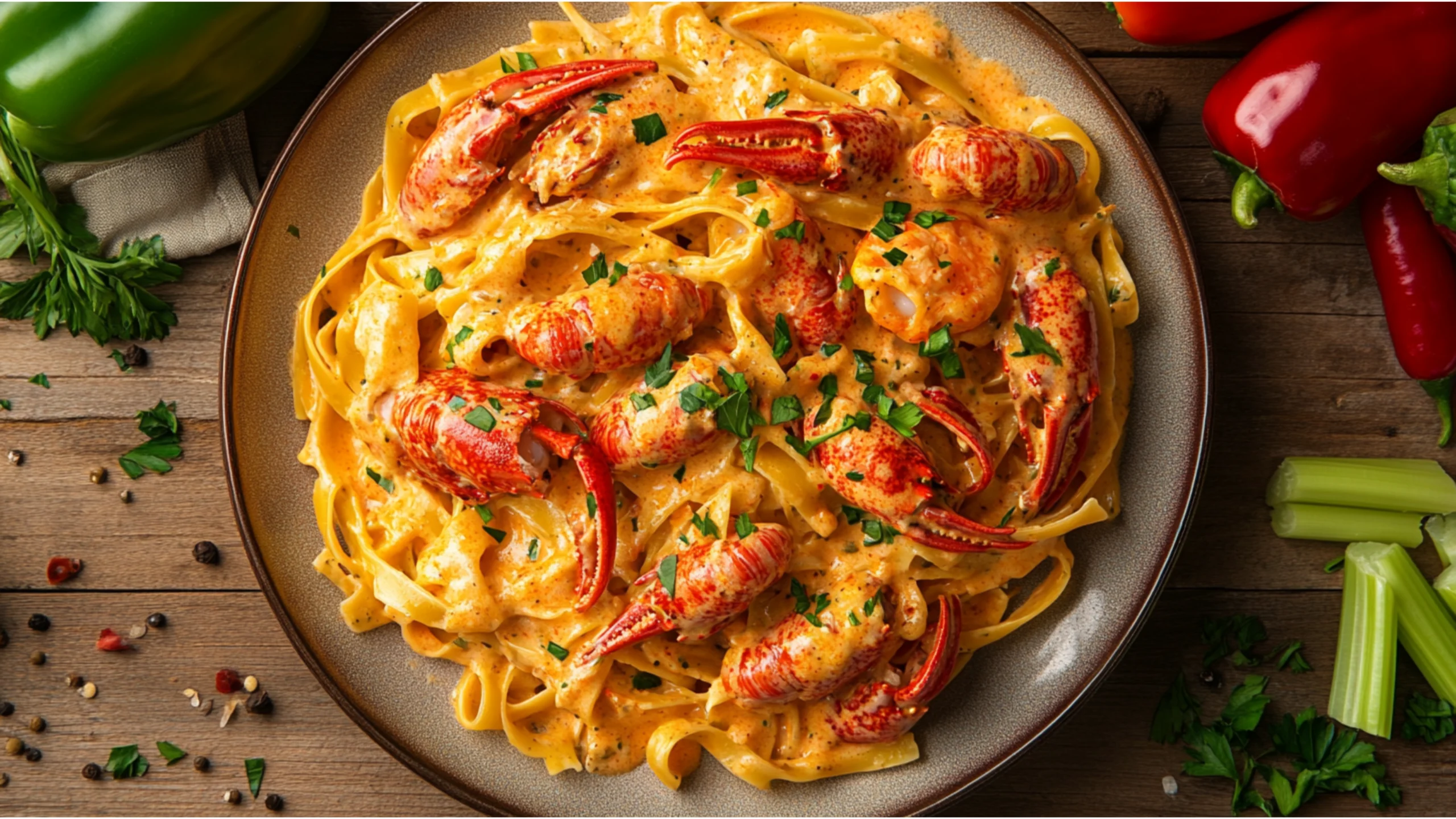 Crawfish fettuccine