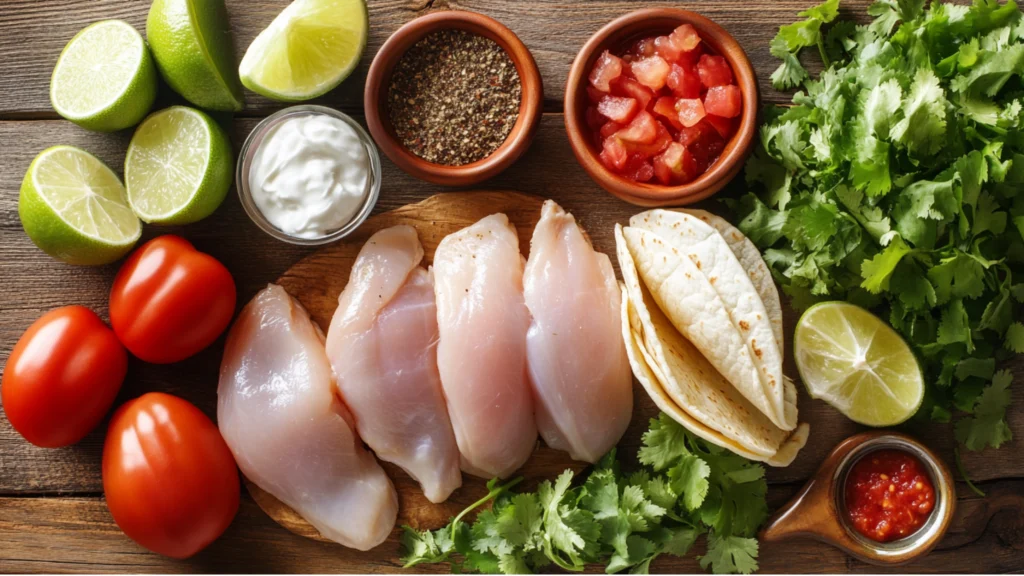 Ingredients Tacos de Pollo