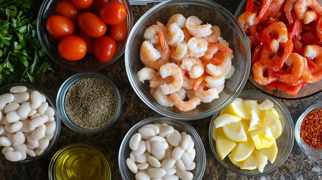 Ingredients Lemony Shrimp and Bean Stew