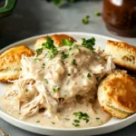 Chicken biscuits and gravy