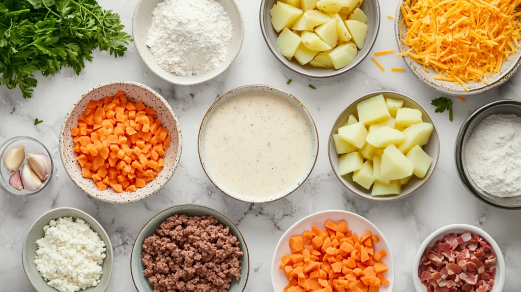 Ingredients Crockpot Creamy Potato and Hamburger Soup