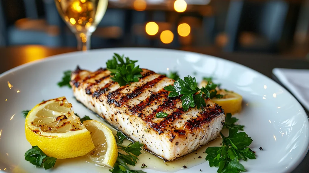 Serving Grilled dorado fish recipes