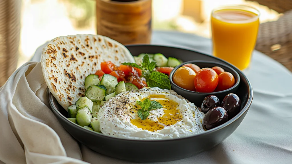 Serving Middle Eastern Breakfast